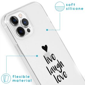 iMoshion Coque Design iPhone 13 Pro - Live Laugh Love