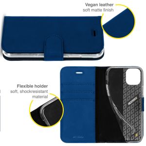 Accezz Étui de téléphone portefeuille Wallet iPhone 13 Mini - Bleu foncé