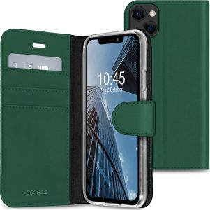 Accezz Étui de téléphone portefeuille Wallet iPhone 13 Mini - Vert