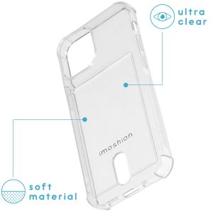 iMoshion ﻿Coque silicone avec support de passe iPhone 13 Mini - Transparent