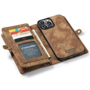 CaseMe Etui de téléphone de luxe en cuir deux iPhone 13 Pro Max