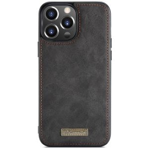 CaseMe Étui luxe 2-en-1 à rabat iPhone 13 Pro Max - Noir