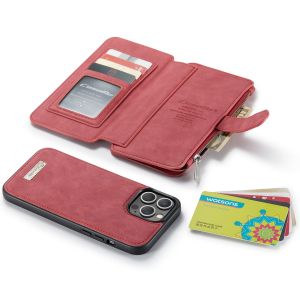 CaseMe Étui luxe 2-en-1 à rabat iPhone 13 Pro Max - Rouge