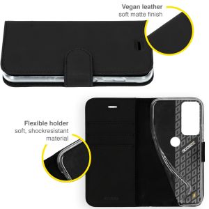 Accezz Étui de téléphone Wallet Motorola Moto G60s - Noir