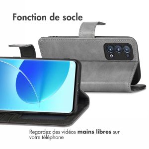 iMoshion Étui de téléphone portefeuille Luxe Oppo Reno 6 Pro 5G - Gris