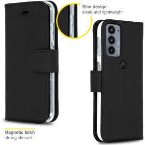 Accezz Étui de téléphone Wallet Motorola Edge 20 - Noir
