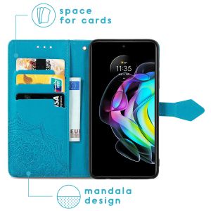 iMoshion Etui de téléphone portefeuille Mandala Motorola Moto Edge 20 - Turquoise
