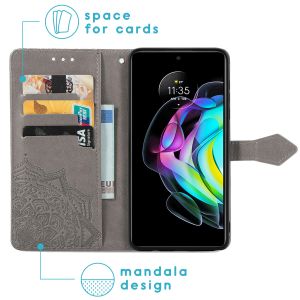 iMoshion Etui de téléphone portefeuille Mandala Motorola Moto Edge 20 - Gris