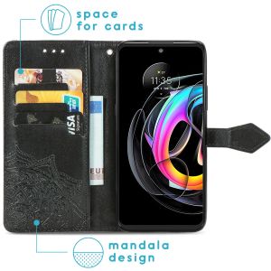 iMoshion Etui de téléphone portefeuille Mandala Motorola Moto Edge 20 Lite - Noir