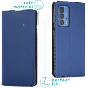 iMoshion Étui de téléphone Slim Folio Motorola Moto Edge 20 Pro - Bleu