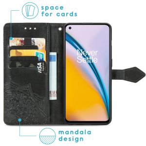 iMoshion Etui de téléphone portefeuille Mandala OnePlus Nord 2 - Noir