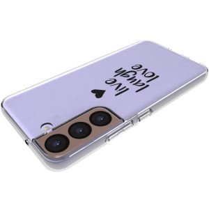iMoshion Coque Design Samsung Galaxy S22 - Live Laugh Love