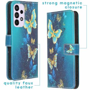 iMoshion Coque silicone design Samsung Galaxy A33 - Blue Butterfly