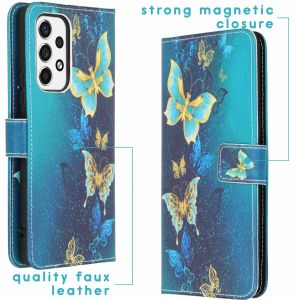 iMoshion Coque silicone design Samsung Galaxy A53 - Blue Butterfly