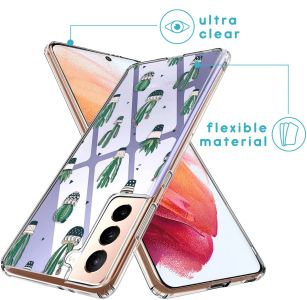 iMoshion Coque Design Samsung Galaxy S21 - Allover Cactus