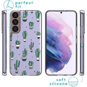 iMoshion Coque Design Samsung Galaxy S22 - Allover Cactus