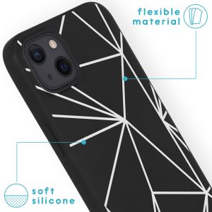 iMoshion Coque Design iPhone 13 - Graphic Cube Black
