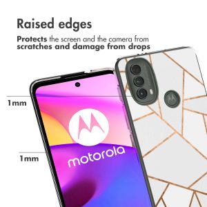 iMoshion Coque Design Motorola Moto E30 / E40 - White Graphic