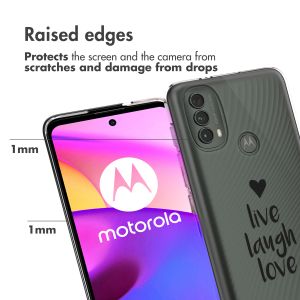 iMoshion Coque Design Motorola Moto E30 / E40 - Live Laugh Love 