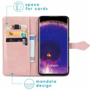 iMoshion Etui de téléphone Mandala Oppo Find X5 5G - Rose Dorée