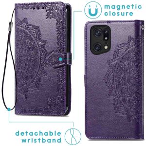 iMoshion Etui de téléphone Mandala Oppo Find X5 5G - Violet