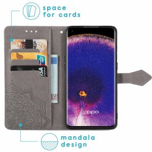 iMoshion Etui de téléphone Mandala Oppo Find X5 5G - Gris