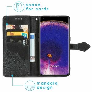 iMoshion Etui de téléphone Mandala Oppo Find X5 5G - Noir