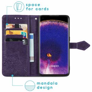 iMoshion Etui de téléphone Mandala Oppo Find X5 Pro 5G - Violet