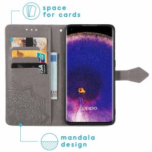 iMoshion Etui de téléphone Mandala Oppo Find X5 Pro 5G - Gris