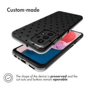 iMoshion Coque Design Samsung Galaxy A13 (4G) - Hearts All Over Black