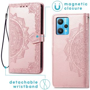 iMoshion Etui de téléphone portefeuille Mandala Realme 9 Pro Plus - Rose Dorée