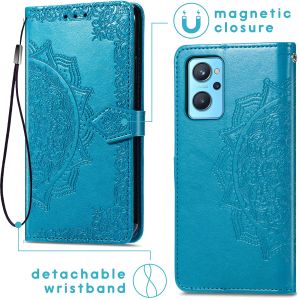 iMoshion Etui de téléphone portefeuille Mandala Realme 9i - Turquoise