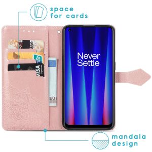 iMoshion Etui de téléphone portefeuille Mandala OnePlus Nord CE 2 5G - Rose Dorée