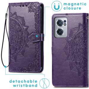 iMoshion Etui de téléphone portefeuille Mandala OnePlus Nord CE 2 5G - Violet