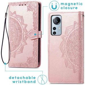 iMoshion Etui de téléphone portefeuille Mandala Xiaomi 12 Lite - Rose Dorée