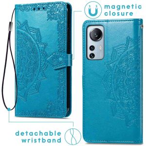 iMoshion Etui de téléphone portefeuille Mandala Xiaomi 12 Lite - Turquoise