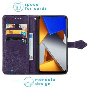iMoshion Etui de téléphone portefeuille Mandala Xiaomi Poco M4 Pro 5G - Violet
