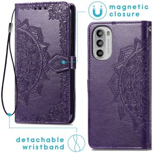 iMoshion Etui de téléphone portefeuille Mandala Motorola Moto G52 / G82 - Violet