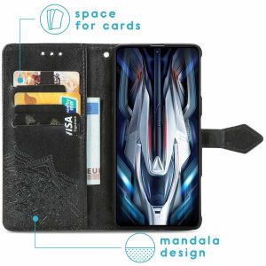 iMoshion Etui de téléphone portefeuille Mandala Xiaomi Poco F4 GT 5G - Noir