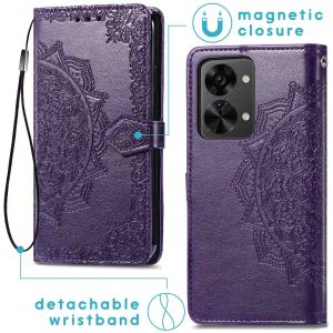 iMoshion Etui de téléphone portefeuille Mandala OnePlus Nord 2T - Violet