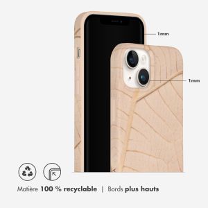 Selencia Aurora Coque Fashion iPhone 14 - ﻿Coque durable - 100 % recyclée - Earth Leaf Beige