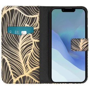 iMoshion Coque silicone design iPhone 14 - Golden Leaves