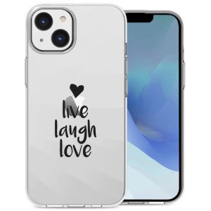 iMoshion Coque Design iPhone 14 - Live Laugh Love