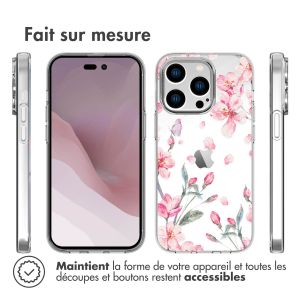 iMoshion Coque Design iPhone 14 Pro - Blossom - Watercolor