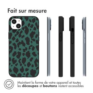 iMoshion Coque Design iPhone 14 Plus - Green Leopard