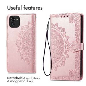 iMoshion Etui de téléphone portefeuille Mandala Samsung Galaxy A03 - Rose Dorée