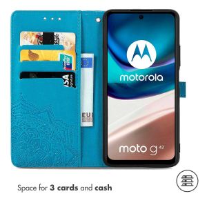 iMoshion Etui de téléphone portefeuille Mandala Motorola Moto G42 - Turquoise