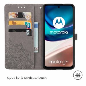 iMoshion Etui de téléphone portefeuille Mandala Motorola Moto G42 - Gris