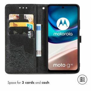 iMoshion Etui de téléphone portefeuille Mandala Motorola Moto G42 - Noir