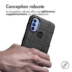 iMoshion Coque Arrière Rugged Shield Motorola Moto E20 / E30 / E40 - Noir